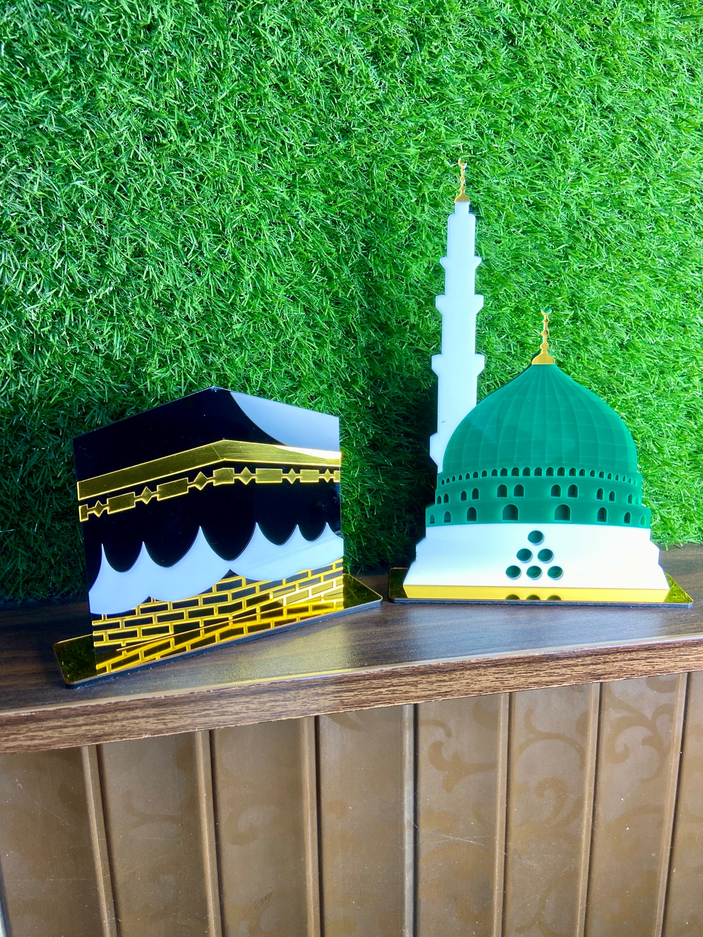 Set of 2 β Kaaba & Gumbad-e-Khazra Acrylic Standees