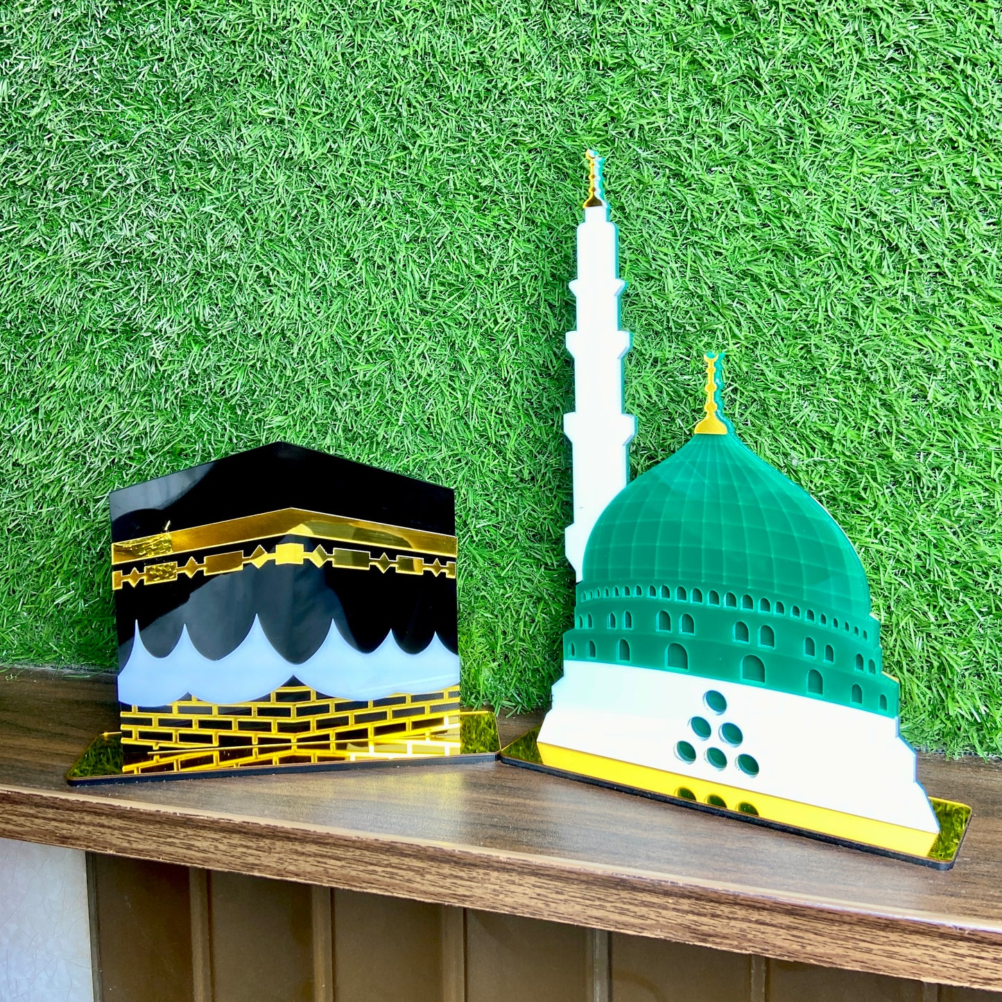 Set of 2 β Kaaba & Gumbad-e-Khazra Acrylic Standees