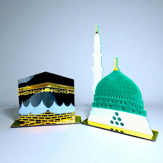 Set of 2 – Kaaba & Gumbad-e-Khazra Acrylic Standees