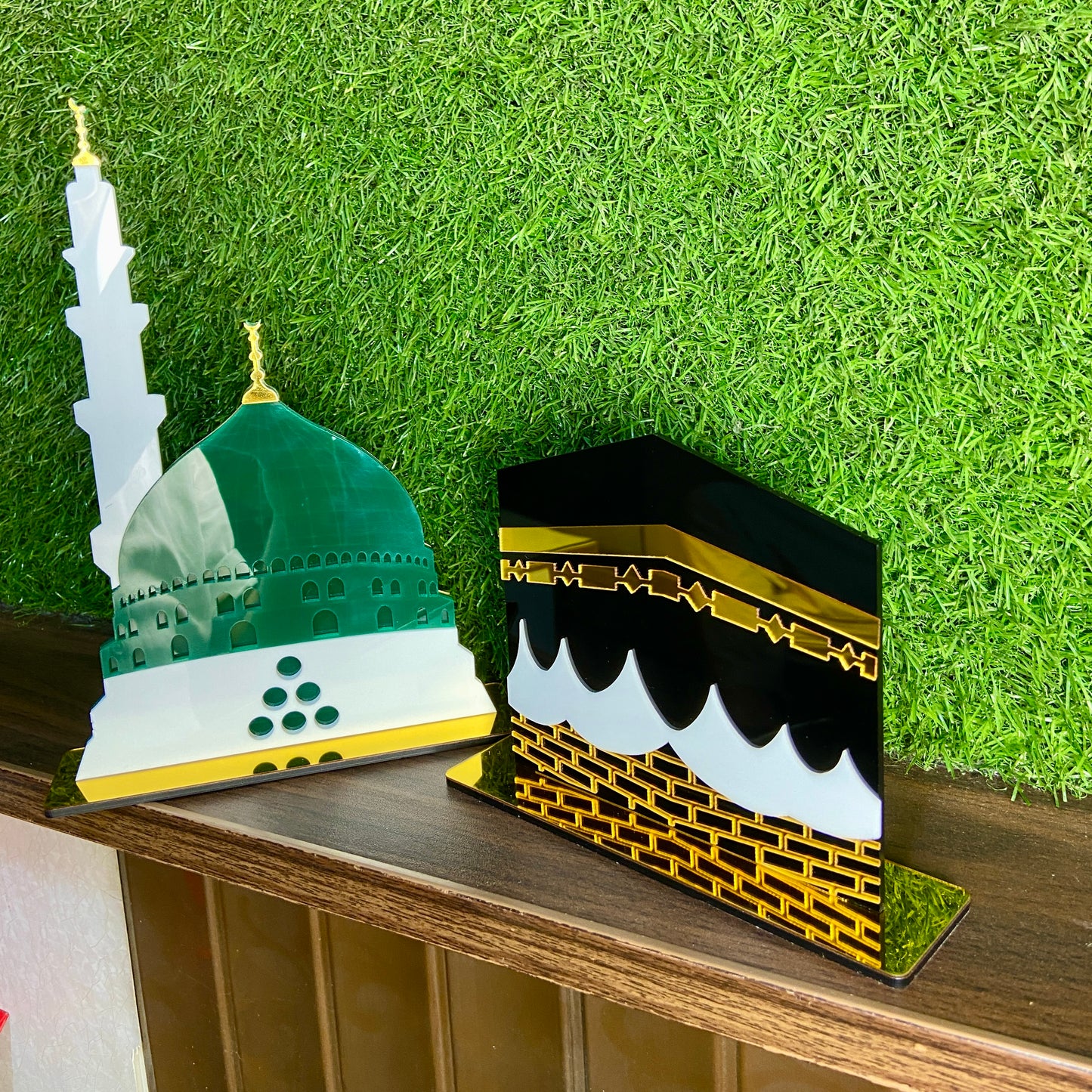 Set of 2 β Kaaba & Gumbad-e-Khazra Acrylic Standees