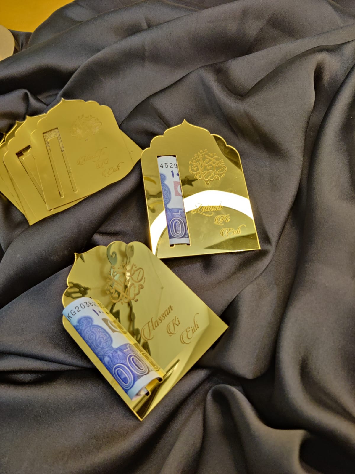 Custom Golden Mirror Eidi Stand 6 pcs