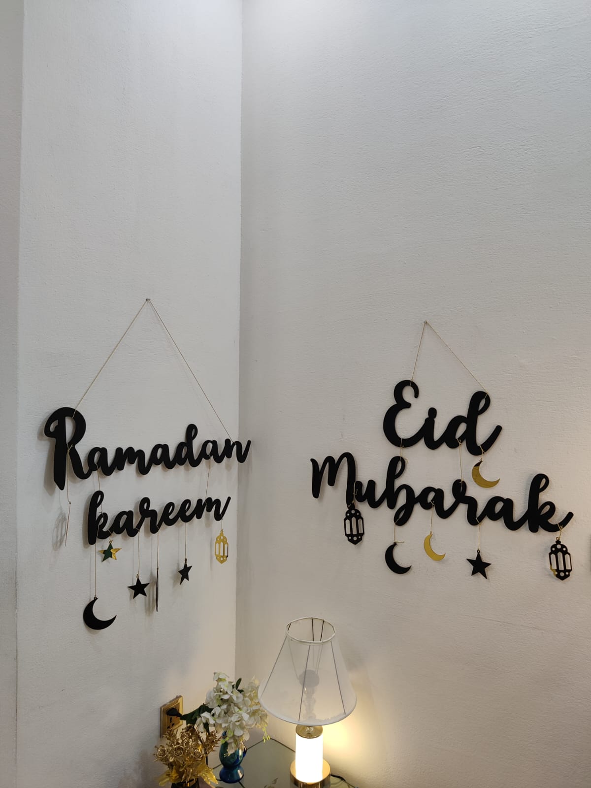 Premium Wooden Ramadan and Eid Wall Art Set