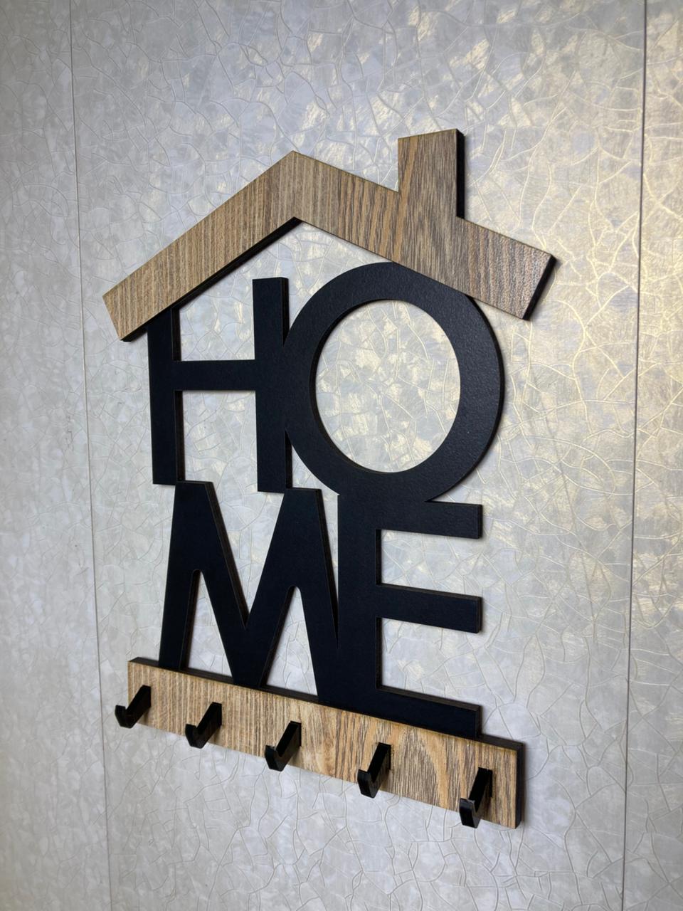 HOME House-Shaped Cutout Key Holder
