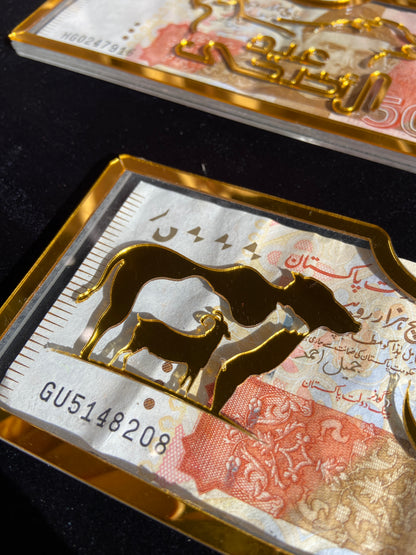 Acrylic Eidi Envelope – Bakra Eid Special Camel, Cow & Goat